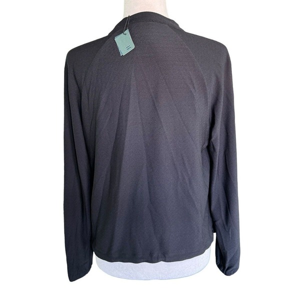 Lysse Women's Black Zip-Front Jacket Size Medium Drawstring Hem - Picture 3 of 13